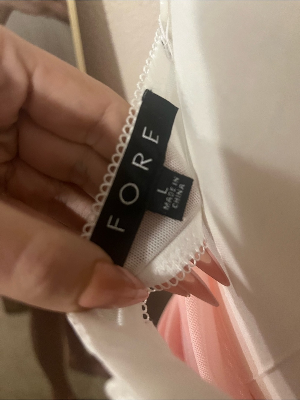 Strappy Lace-Trim Mini Dress in Pink - Picture 13 of 13